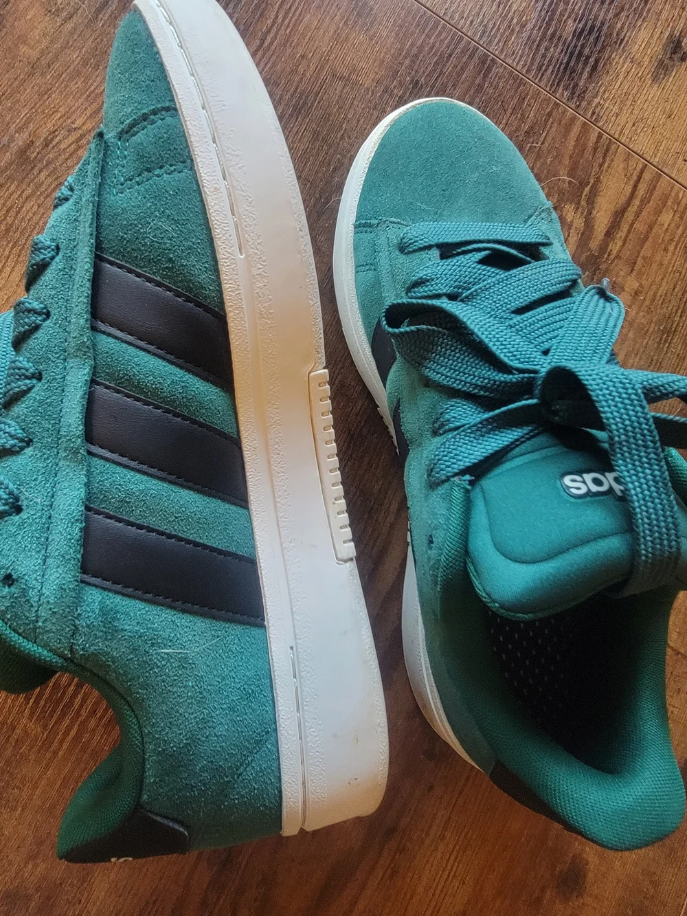 Adidas Green Suede Campus Sneakers